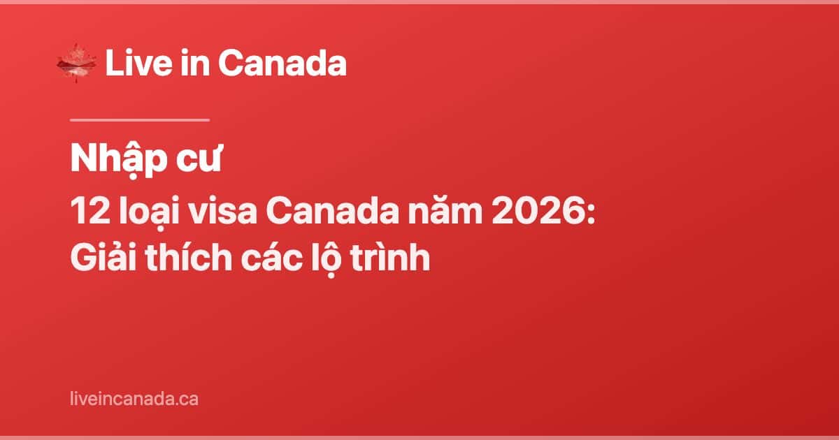 12 loại visa Canada năm 2026: Giải thích các lộ trình