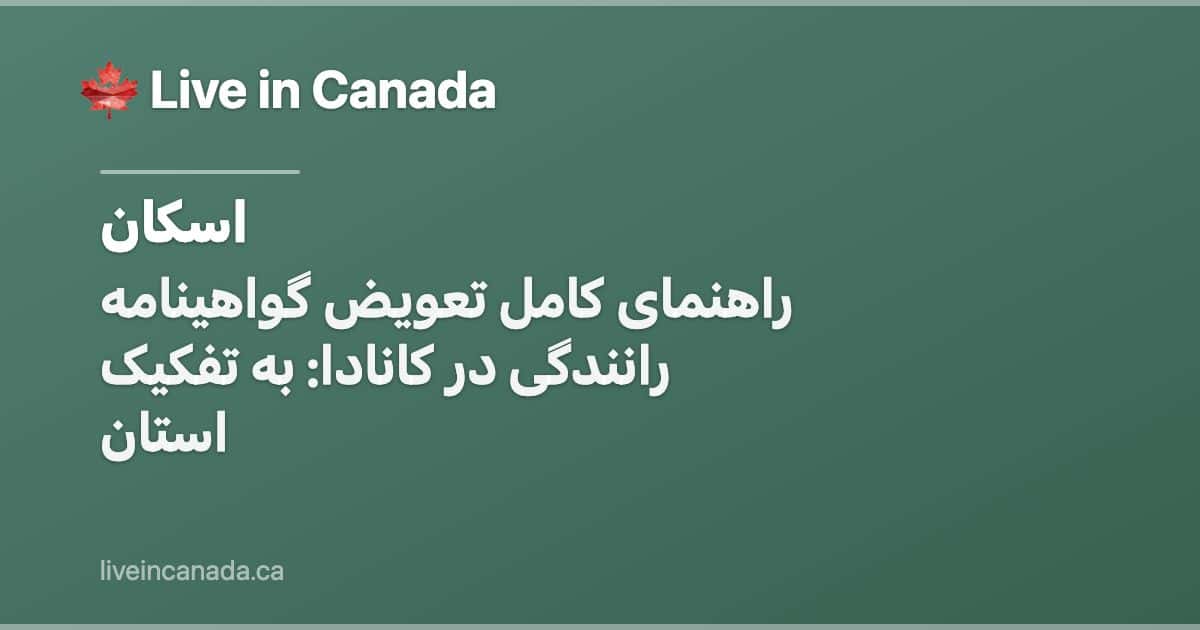 راهنمای کامل تعویض گواهینامه رانندگی در کانادا: به تفکیک استان