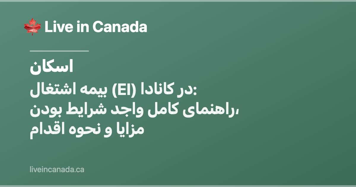 بیمه اشتغال (EI) در کانادا: راهنمای کامل واجد شرایط بودن، مزایا و نحوه اقدام