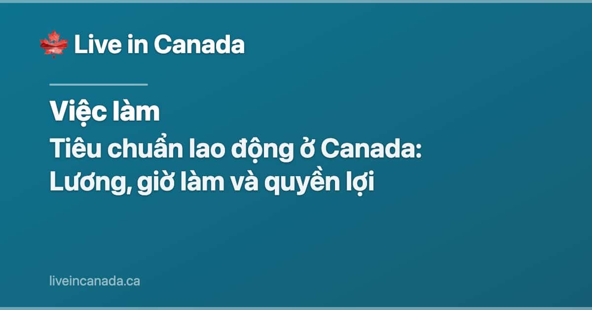 Tiêu chuẩn lao động ở Canada: Lương, giờ làm và quyền lợi