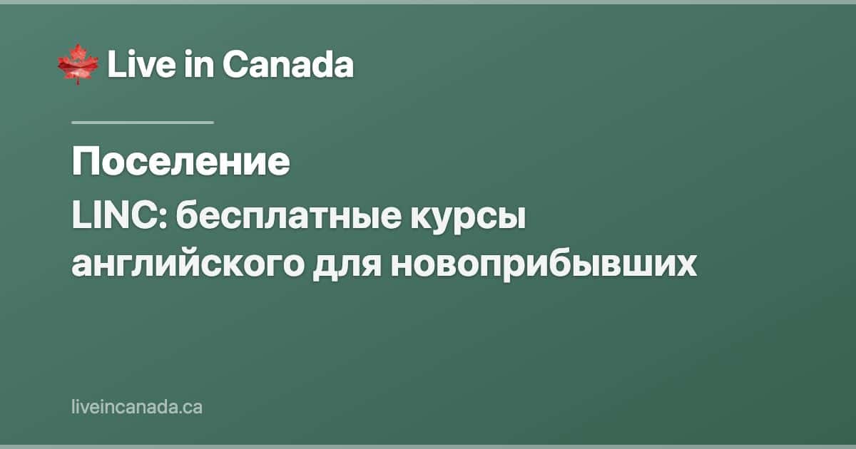 LINC: бесплатные курсы английского для новоприбывших
