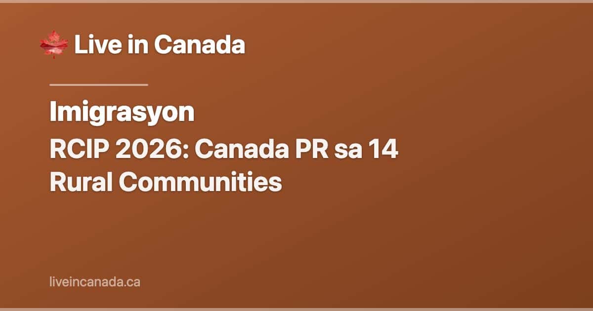 RCIP 2026: Canada PR sa 14 Rural Communities