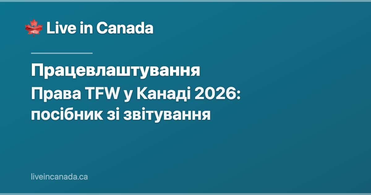 Права TFW у Канаді 2026: посібник зі звітування